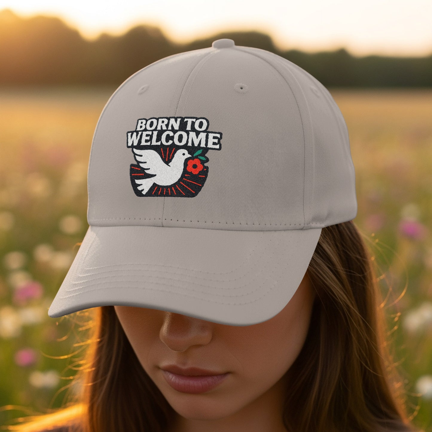 Born To Welcome Embroidered Graphic Cap product type