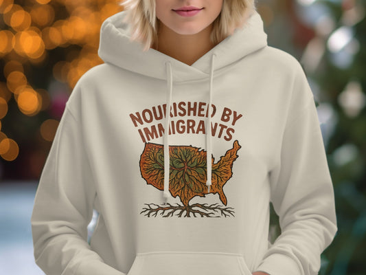Nourished by Immigrants Statement Hoodie Product