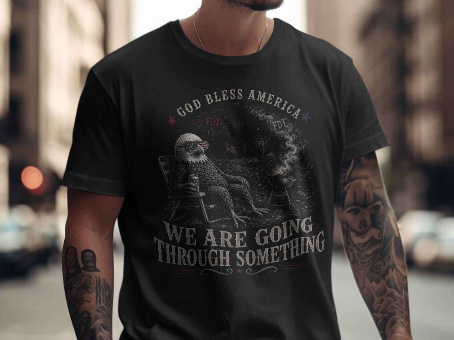 Reclining Eagle 'Going Through Something' T-Shirt