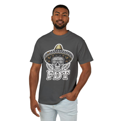 FDT Anti Trump Shirt 100% Cotton. Skull Sombrero Tee — 'FDT' Vintage Day of the Dead Graphic Shirt