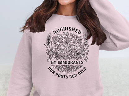 Nourished By Immigrants Our Roots Run Deep Shirt