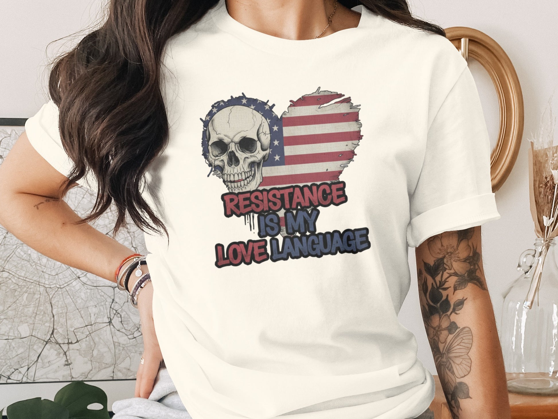 Resistance Is My Love Language Skull T-Shirt
