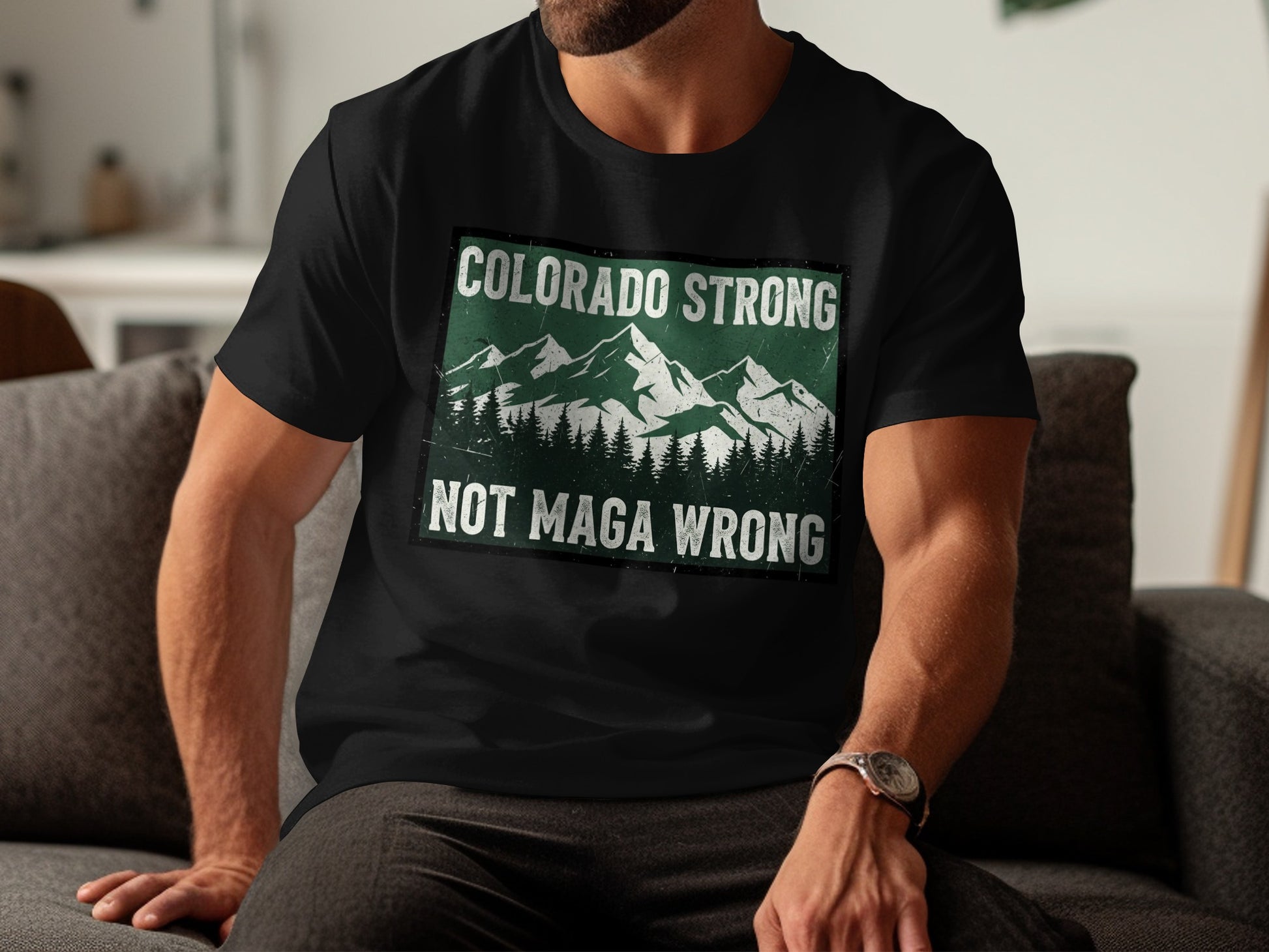 Colorado Strong Not Maga Wrong Graphic T-shirt Product