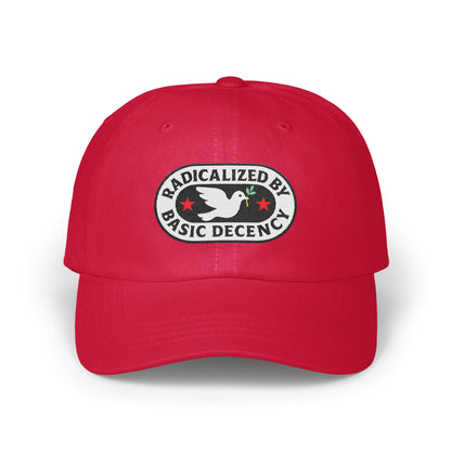 Radicalized By Basic Decency Red Cap Hat product type
