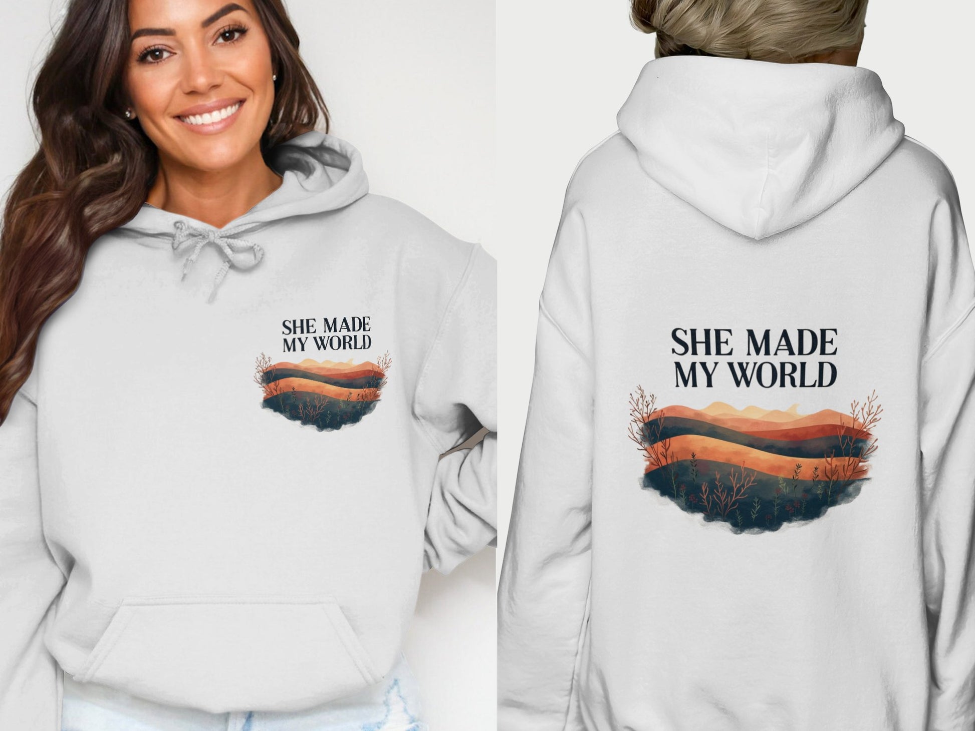 She Made My World Graphic Print Hoodie product