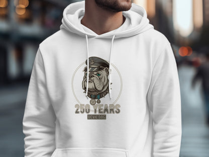 250 Years Devil Dog Graphic Hoodie Casual Wear