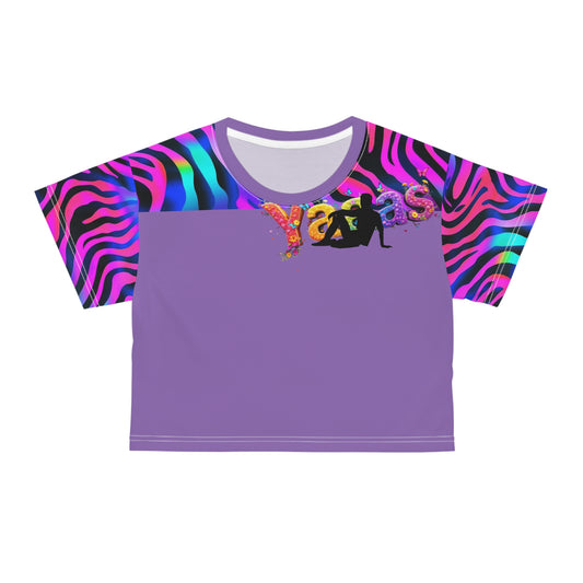 Pride Crop Top Vibrant Animal Print Crop Tee with Fun Text, Stylish Summer Top, Trendy Casual Wear, Unique Gift, Festival Outfit