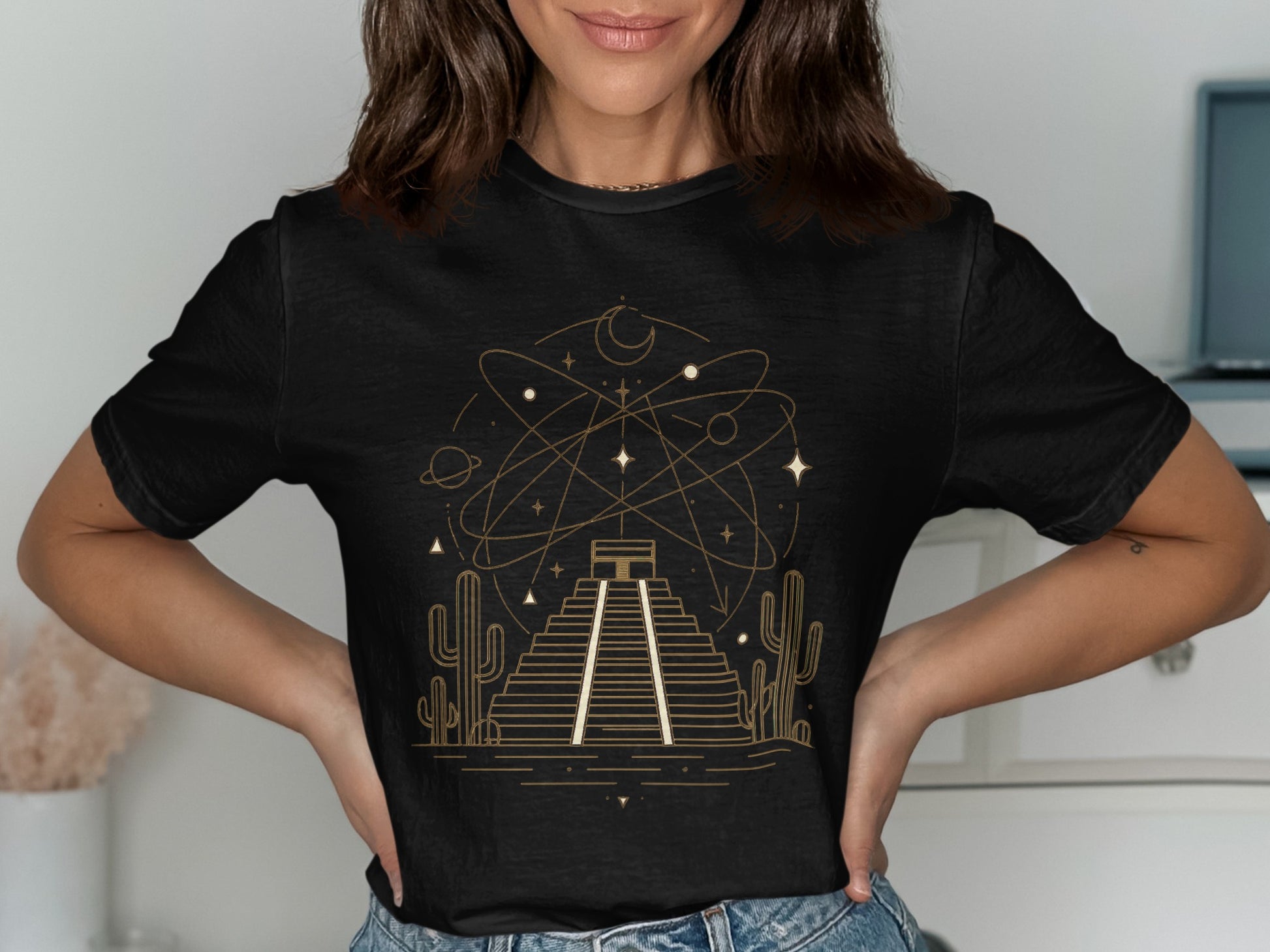 Stylish Aztec Inspired Graphic Tee Shirt product type