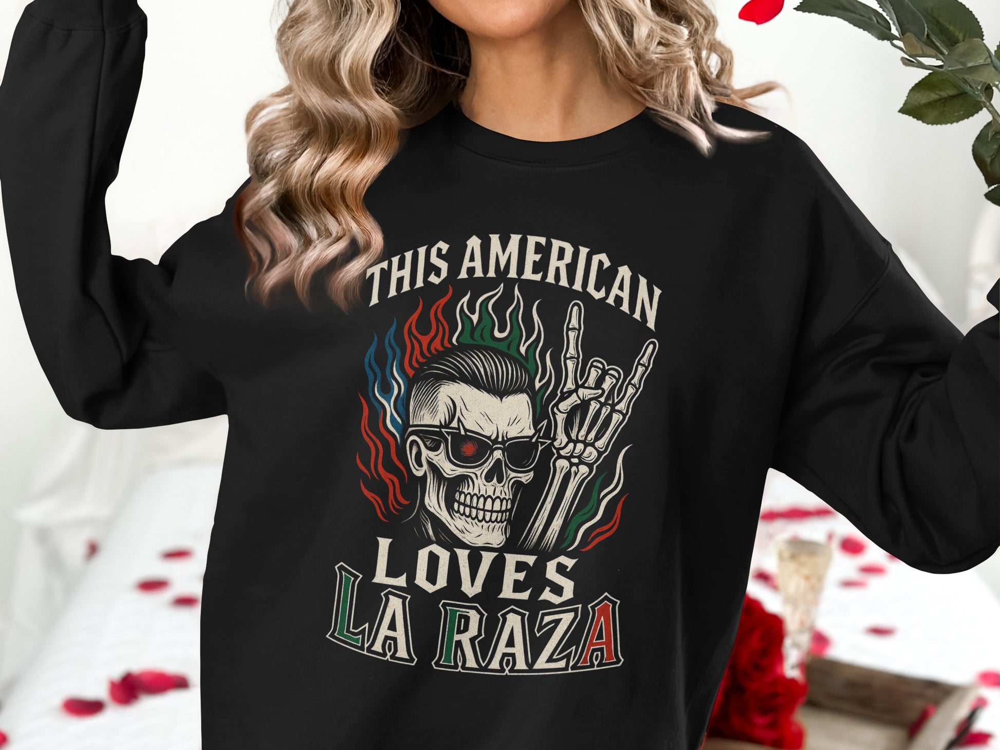 This American Loves La Raza Graphic Shirt product
