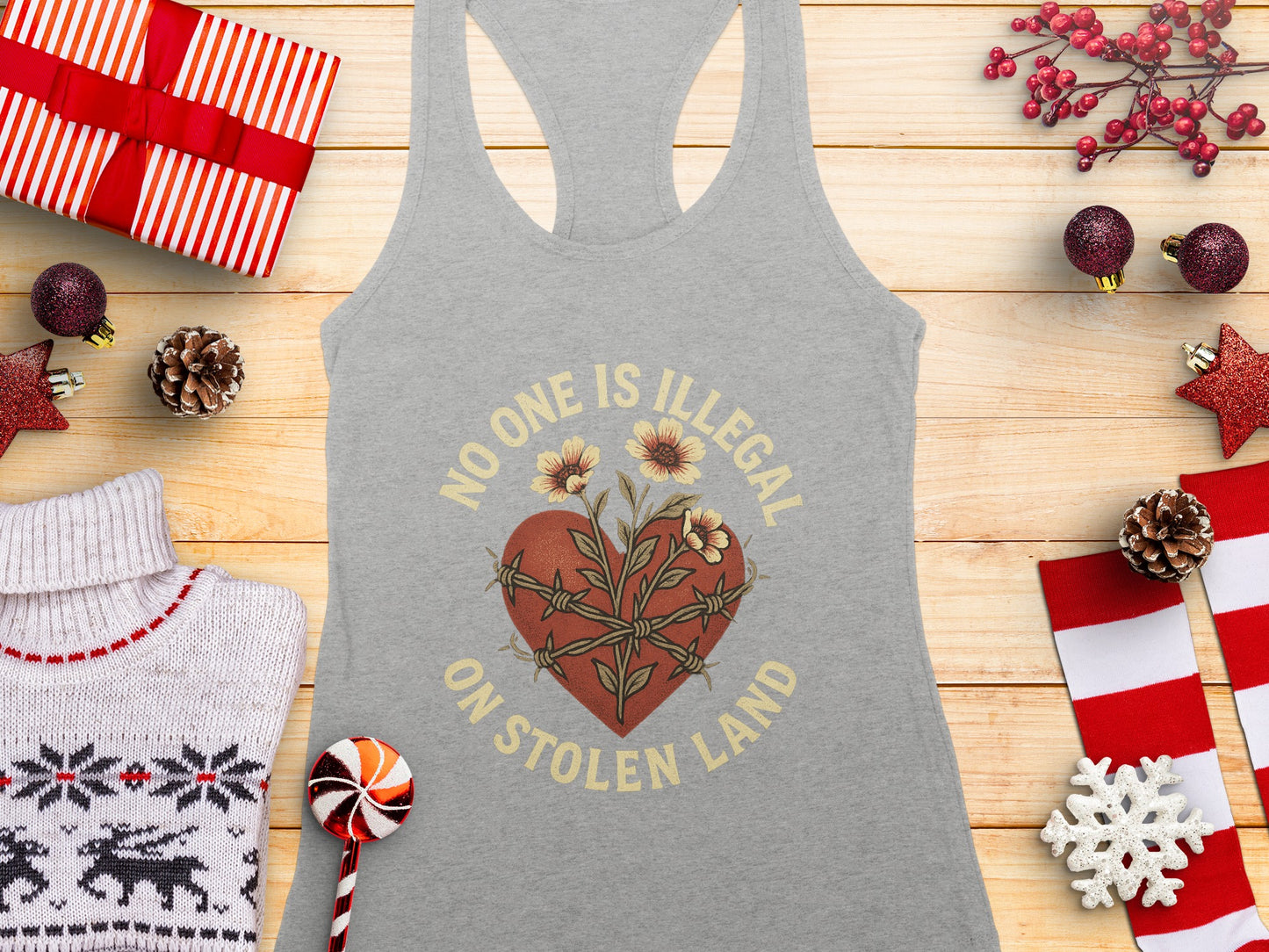 No One Is Illegal on Stolen Land Tank Top