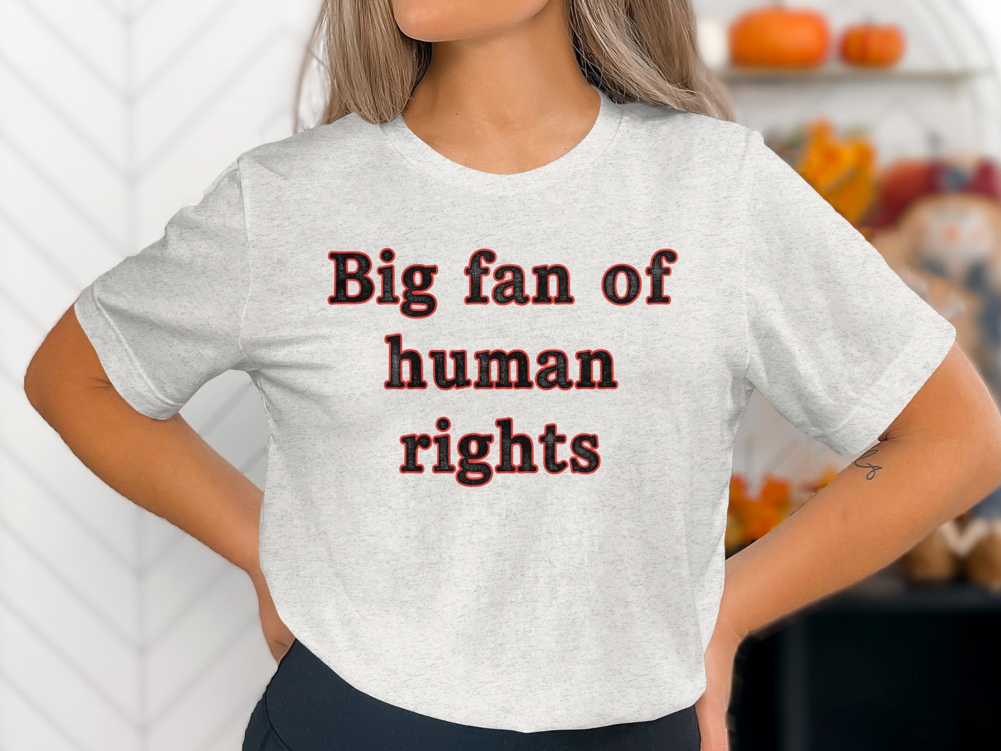 Big Fan of Human Rights Slogan Tee Product