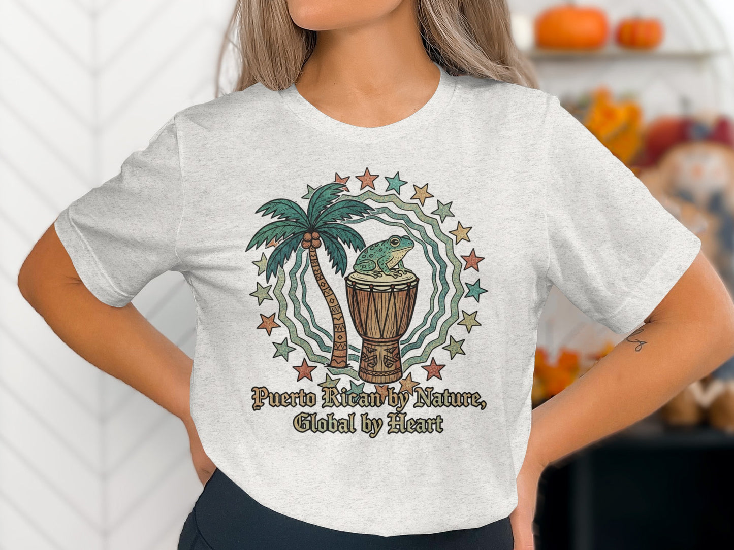 Puerto Rican by Nature Global by Heart t shirt