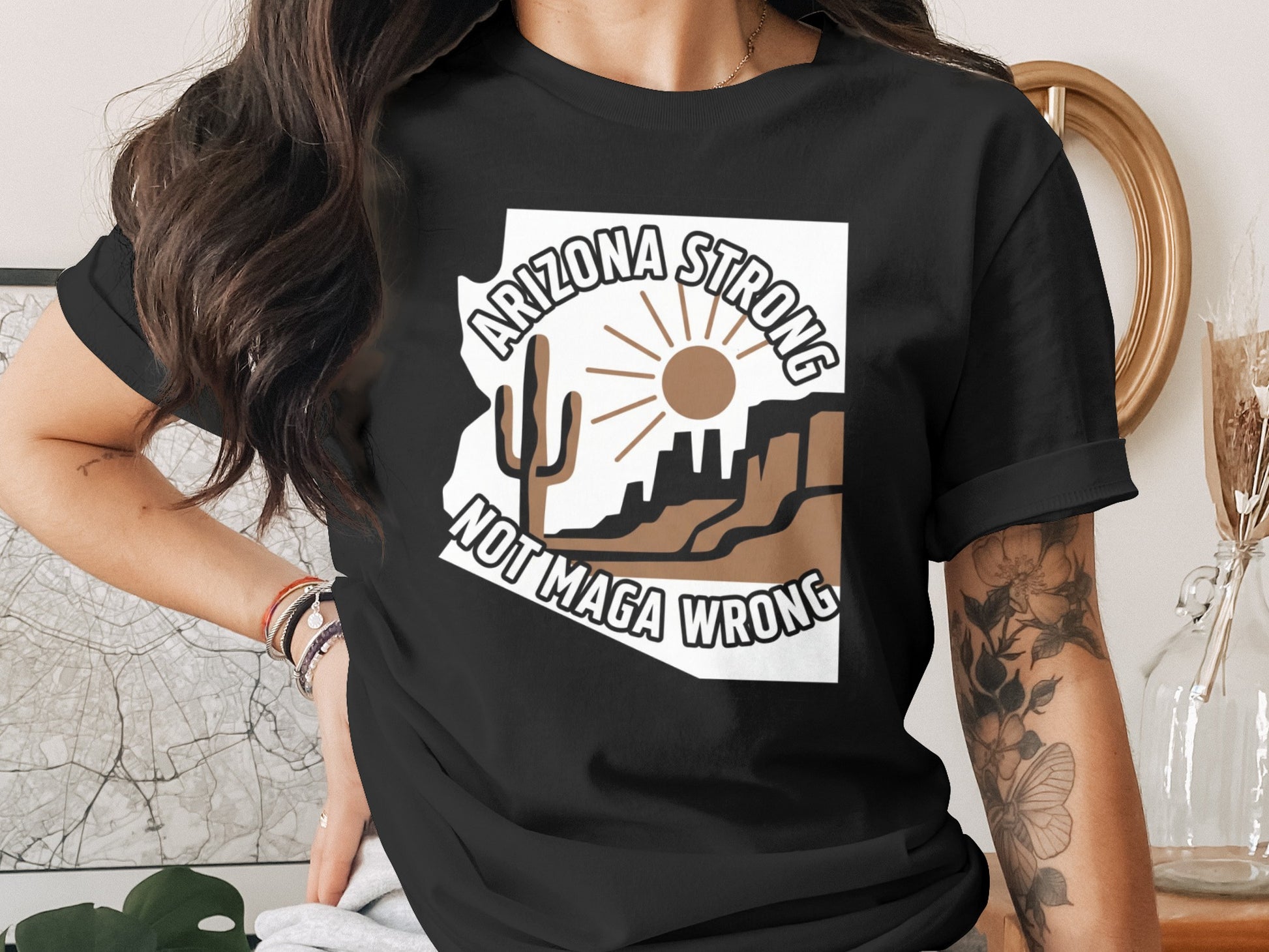 Arizona Strong Not Maga Wrong Graphic T-shirt product type
