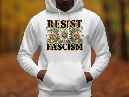 Resist Fascism Floral Design Hoodie product type