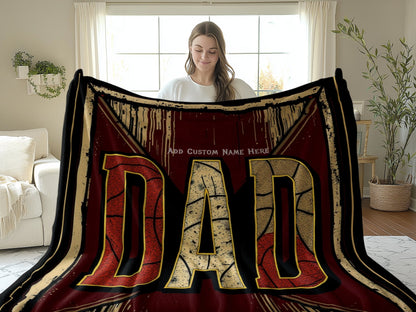 Personalized DAD Blanket Custom Gift Throw Blanket product