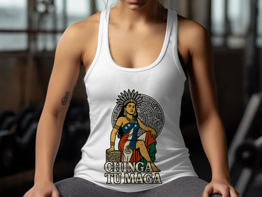 Chinga Tu Maga Graphic Tank Top Apparel