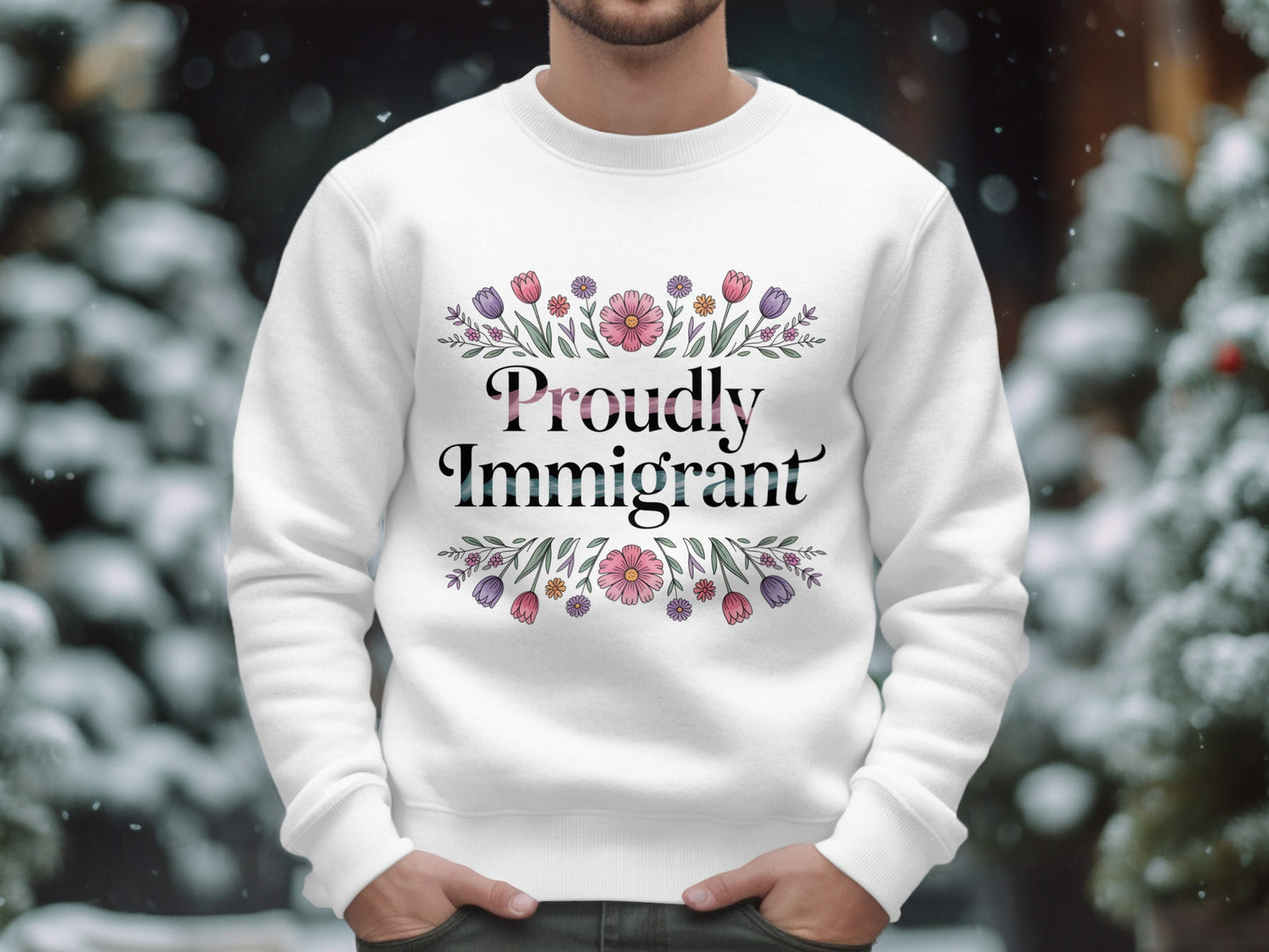 Proudly Immigrant Floral Sweatshirt product