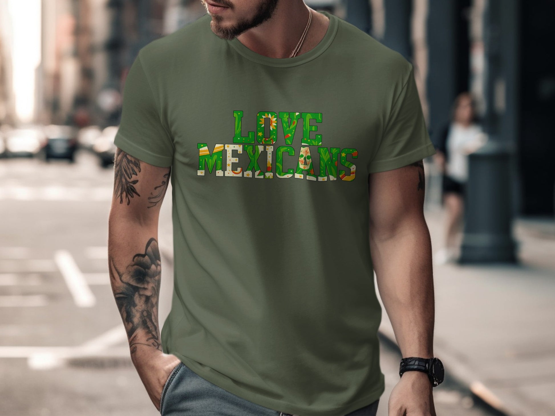 Love Mexicans Green Graphic Tee product type