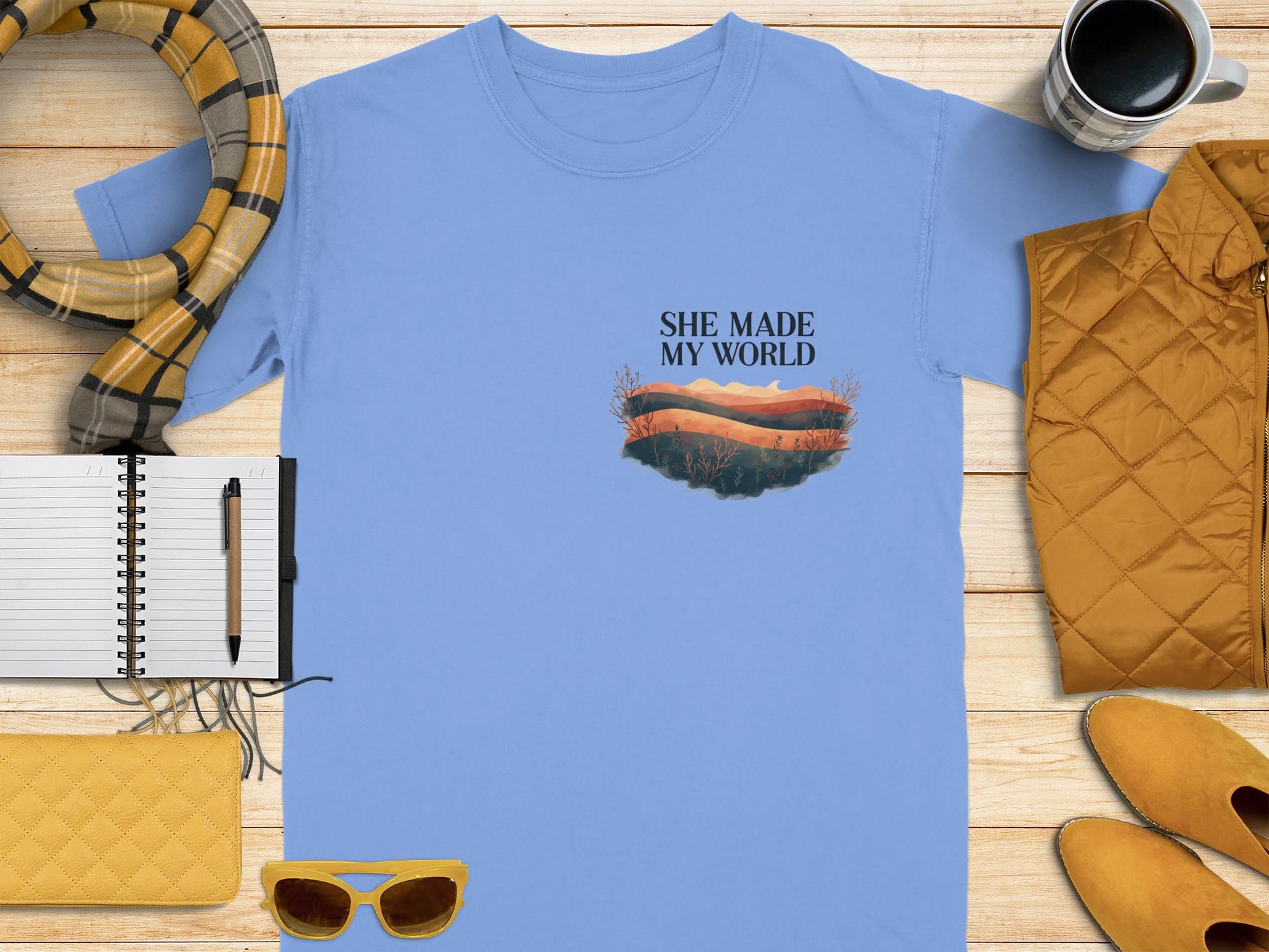 She Made My World Landscape Design T-shirt product
