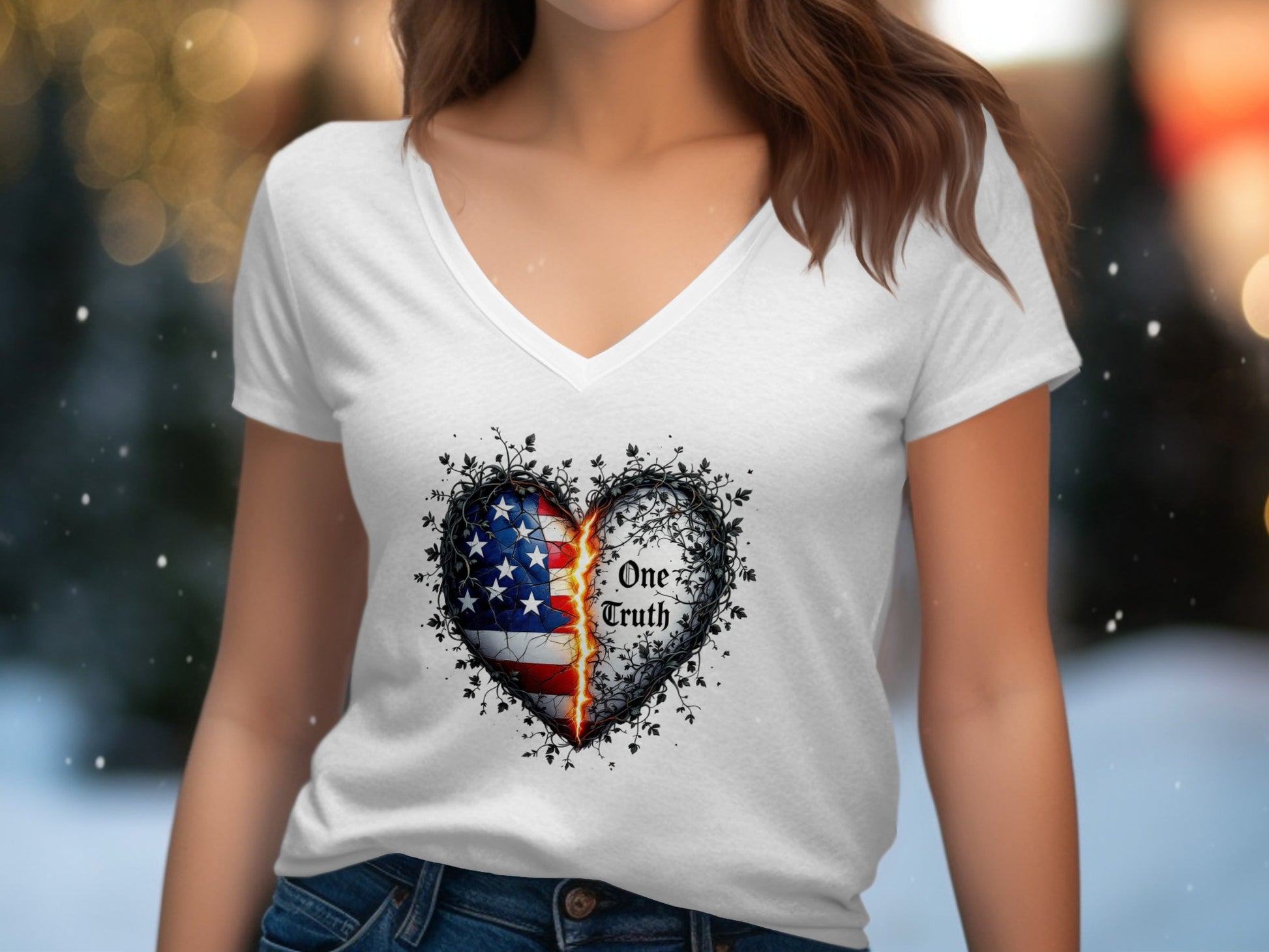One Truth Heart-Shaped Print Women's T-Shirt product type