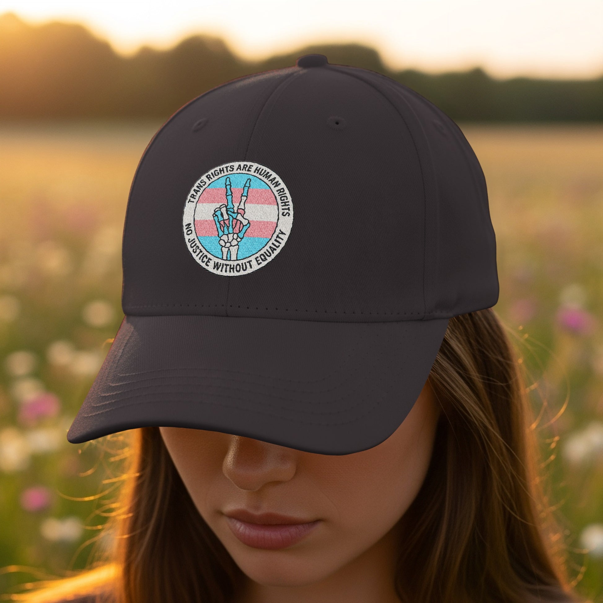 Trans Rights Are Human Rights Emblem Hat product