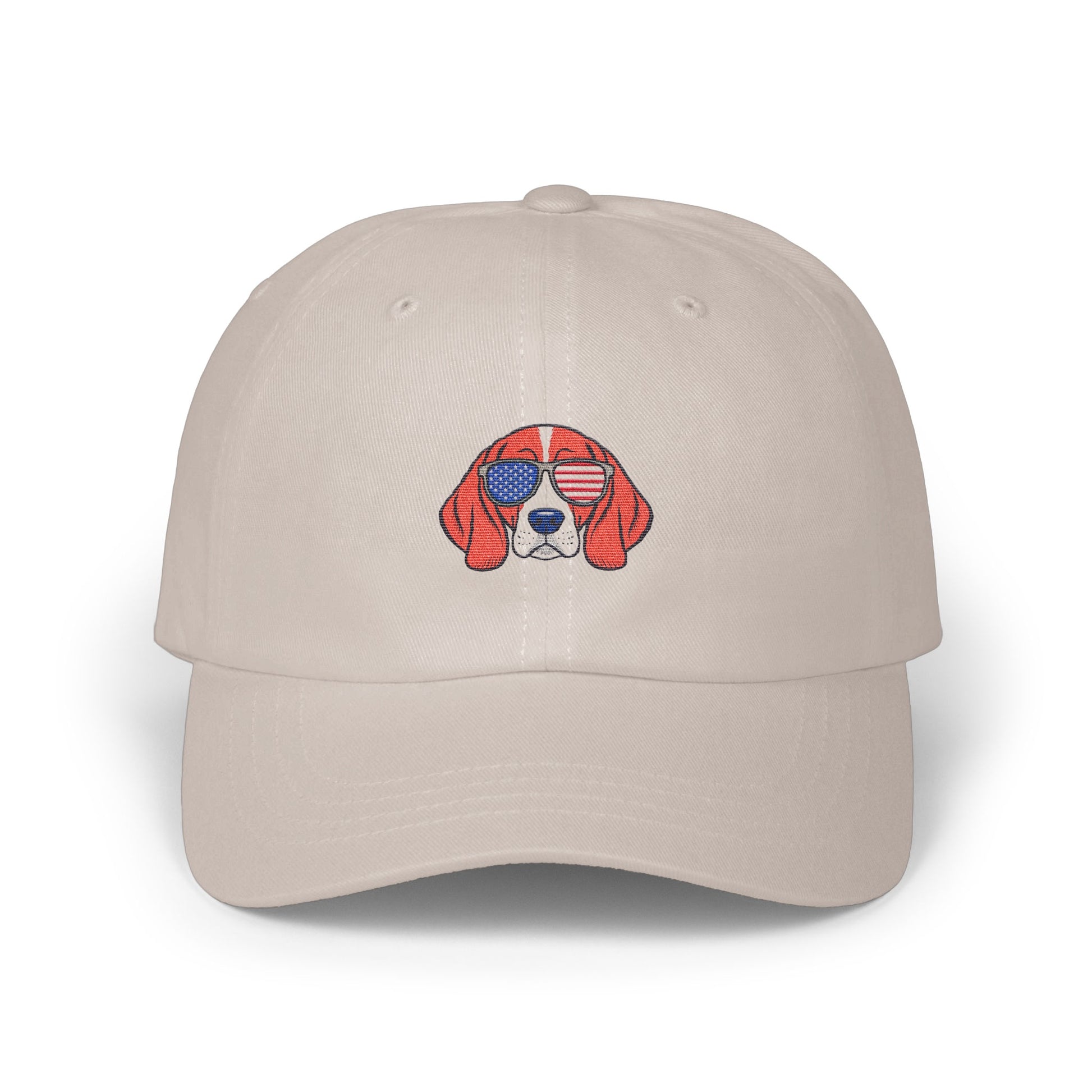 Embroidered Dog with USA Sunglasses Dad Hat product
