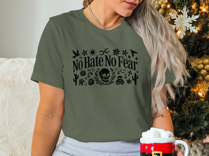 No Hate No Fear Inspirational Graphic Tee