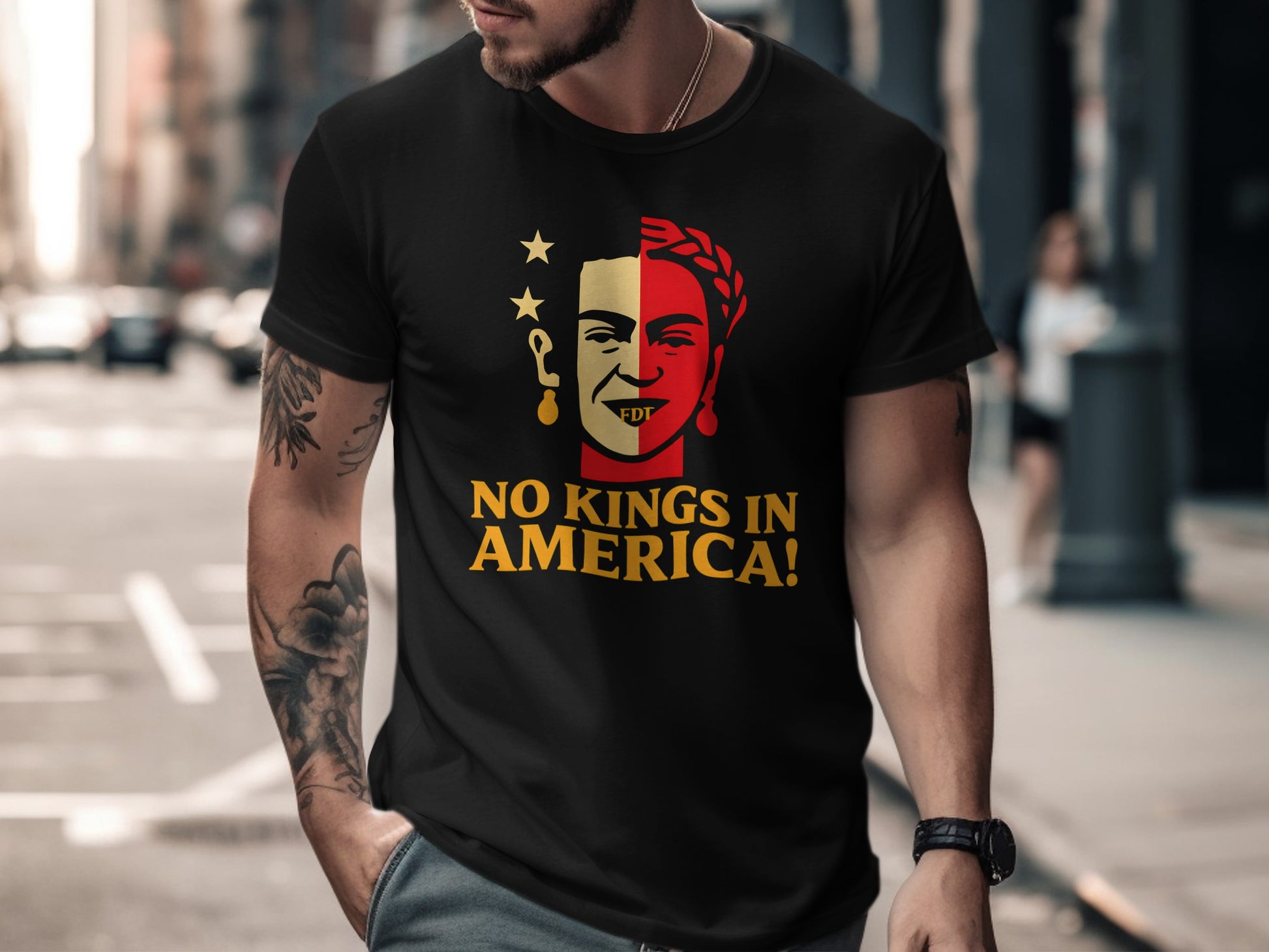 No Kings In America Bold Graphic T-shirt product