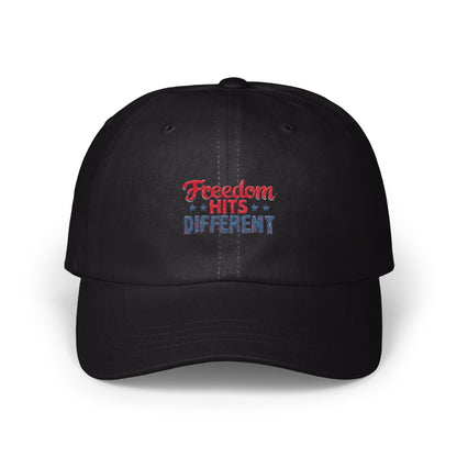 Freedom Hits Different Embroidered Hat product