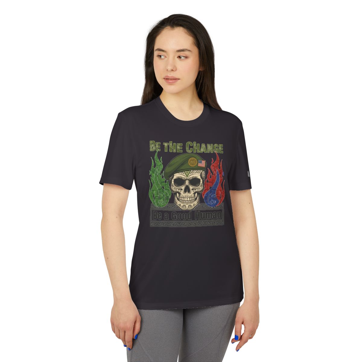 Be the Change Be a Good Human Skull T-shirt