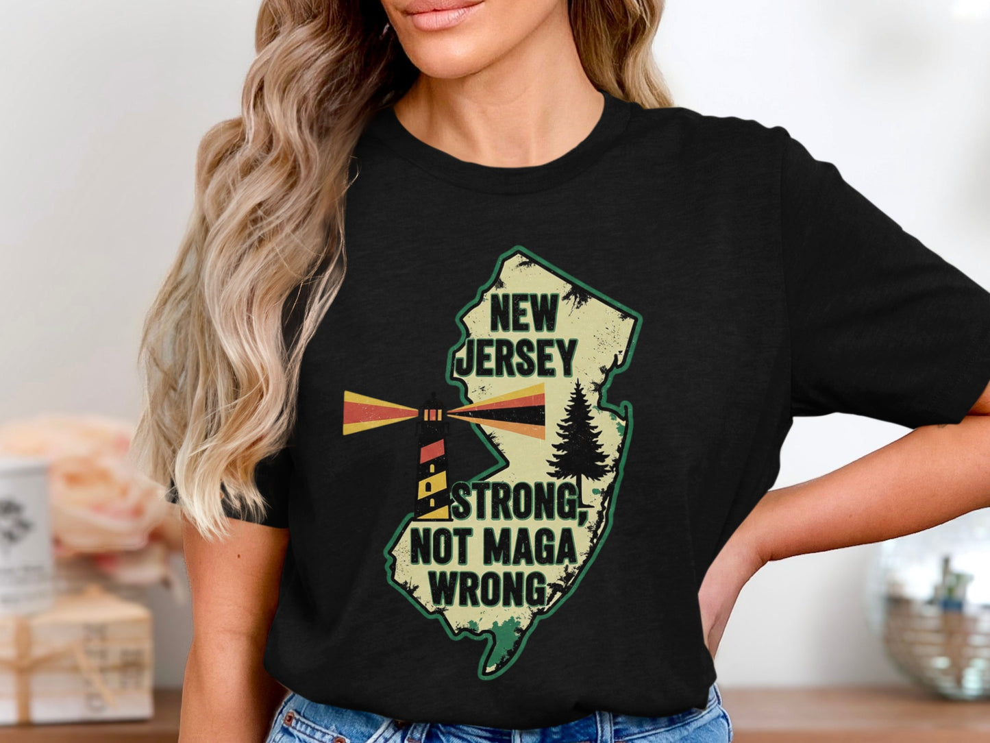 New Jersey Strong Not Maga Wrong Graphic product