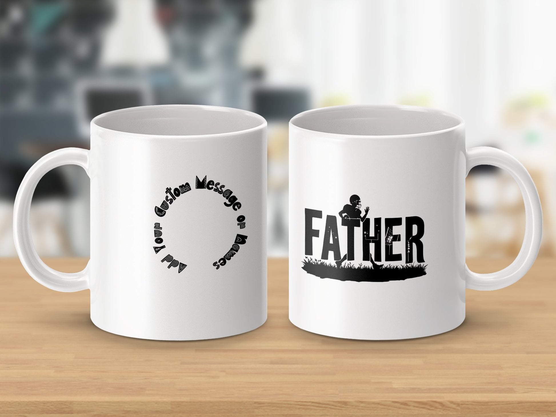 Custom Message Personalized Father Mug product