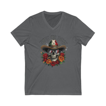 Fight For Those Skull and Roses V-Neck T-Shirt product