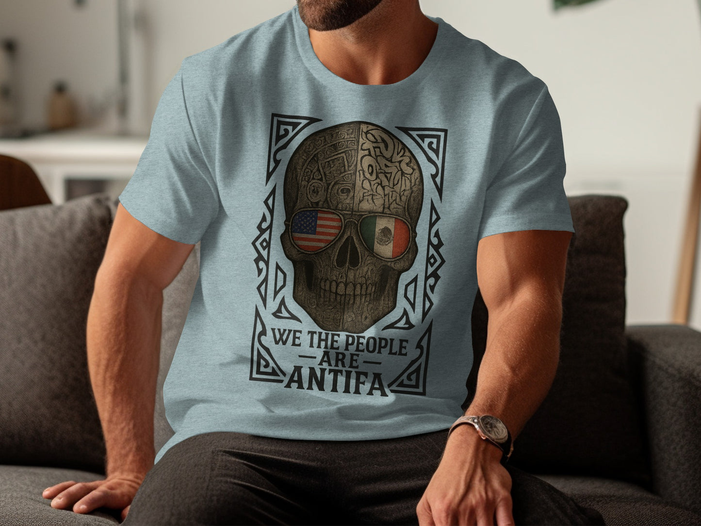 We The People Are Antifa Skull T-Shirt