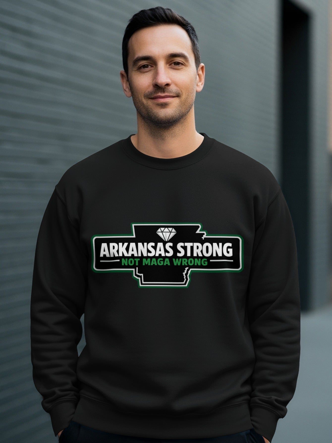 Arkansas Strong Not MAGA Wrong Graphic Sweatshirt