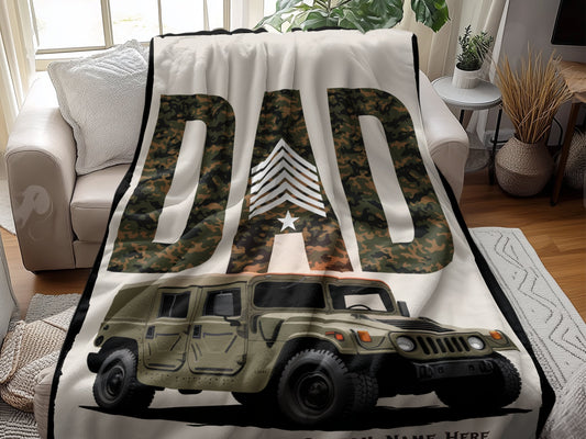 Dad Military Theme Graphic Blanket product