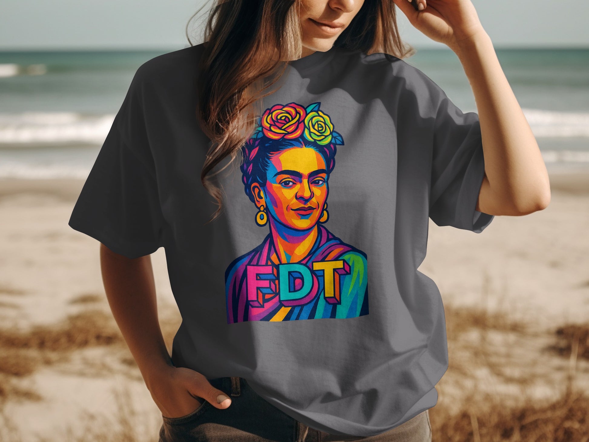 Colorful Portrait of Iconic Figure Graphic T-Shirt product