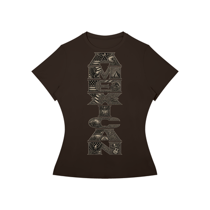 Amexican Pride Brown and Proud Women’s Slim Fit Performance T-Shirt