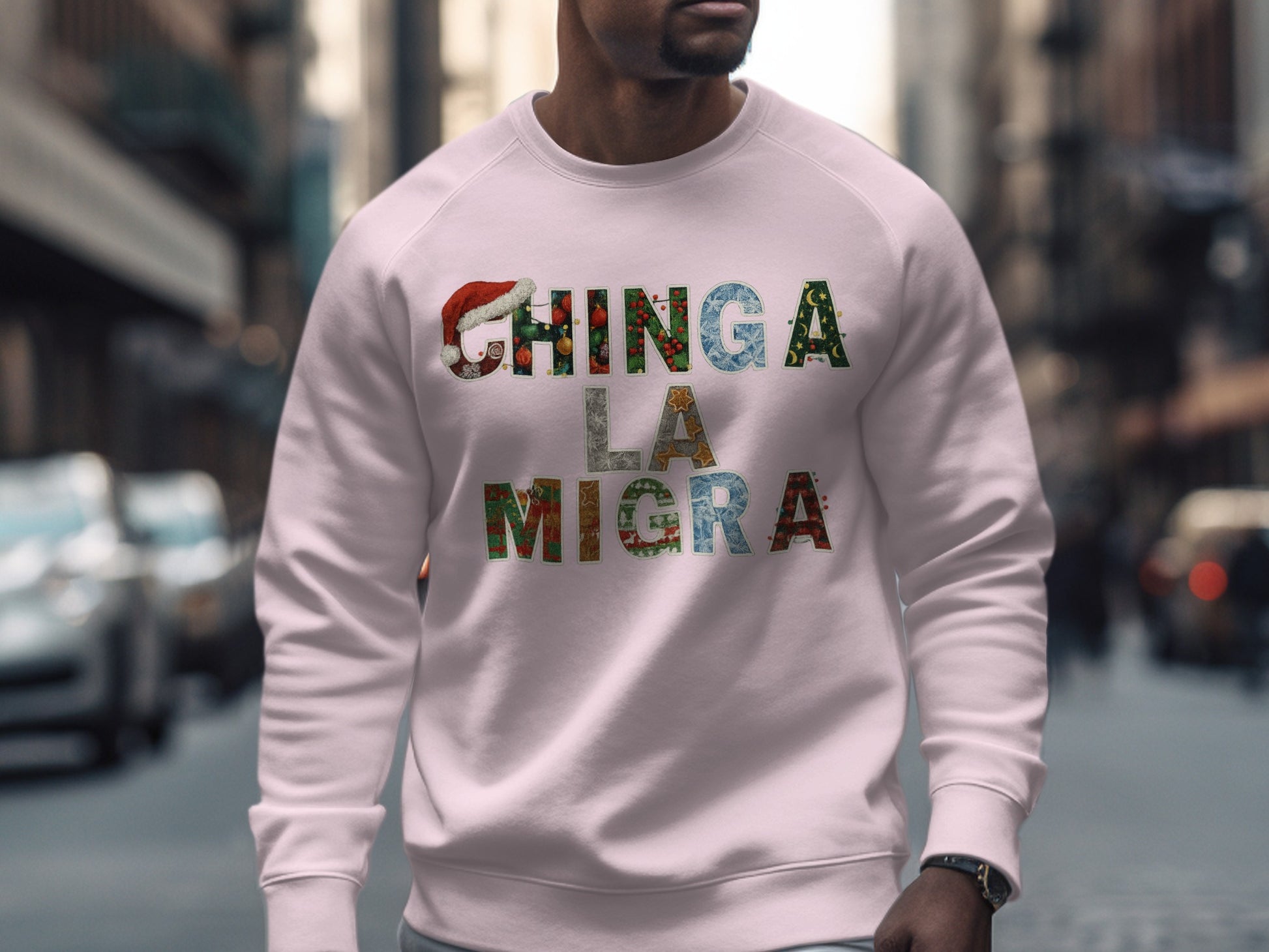 Festive Holiday Chinga La Migra Sweatshirt