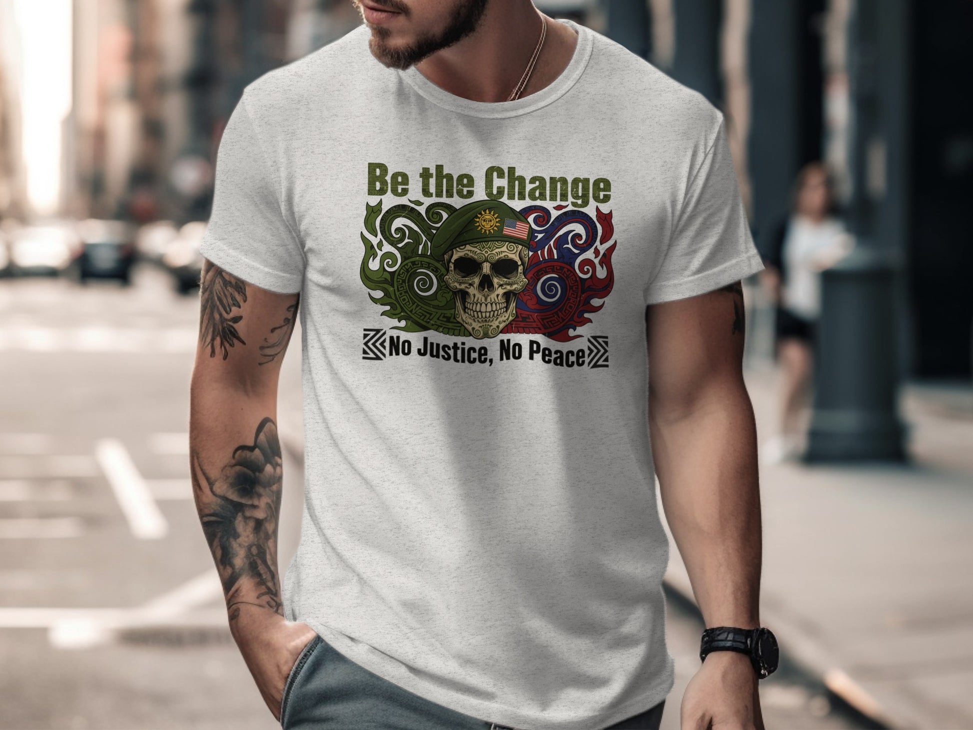 Be the Change No Justice No Peace T-shirt