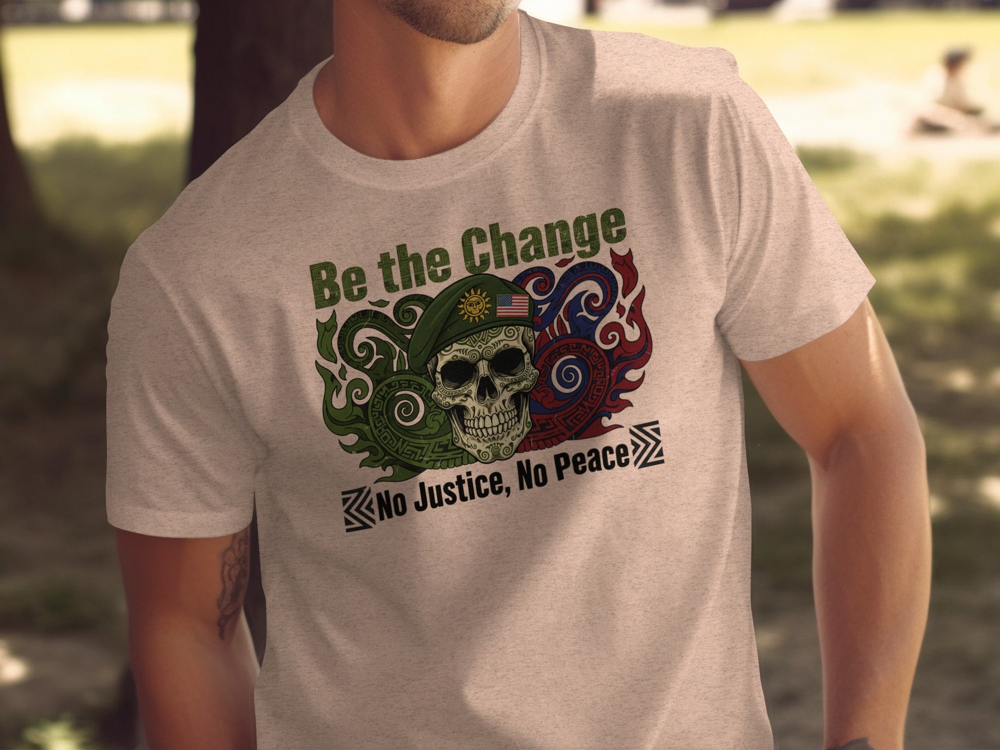 Be the Change No Justice No Peace Graphic Tee