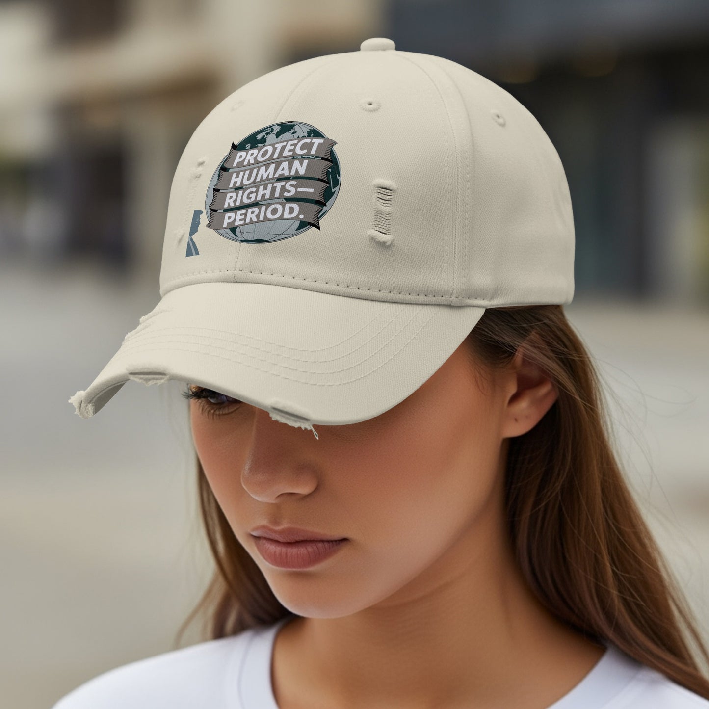 Protect Human Rights Period Patch Baseball Cap product