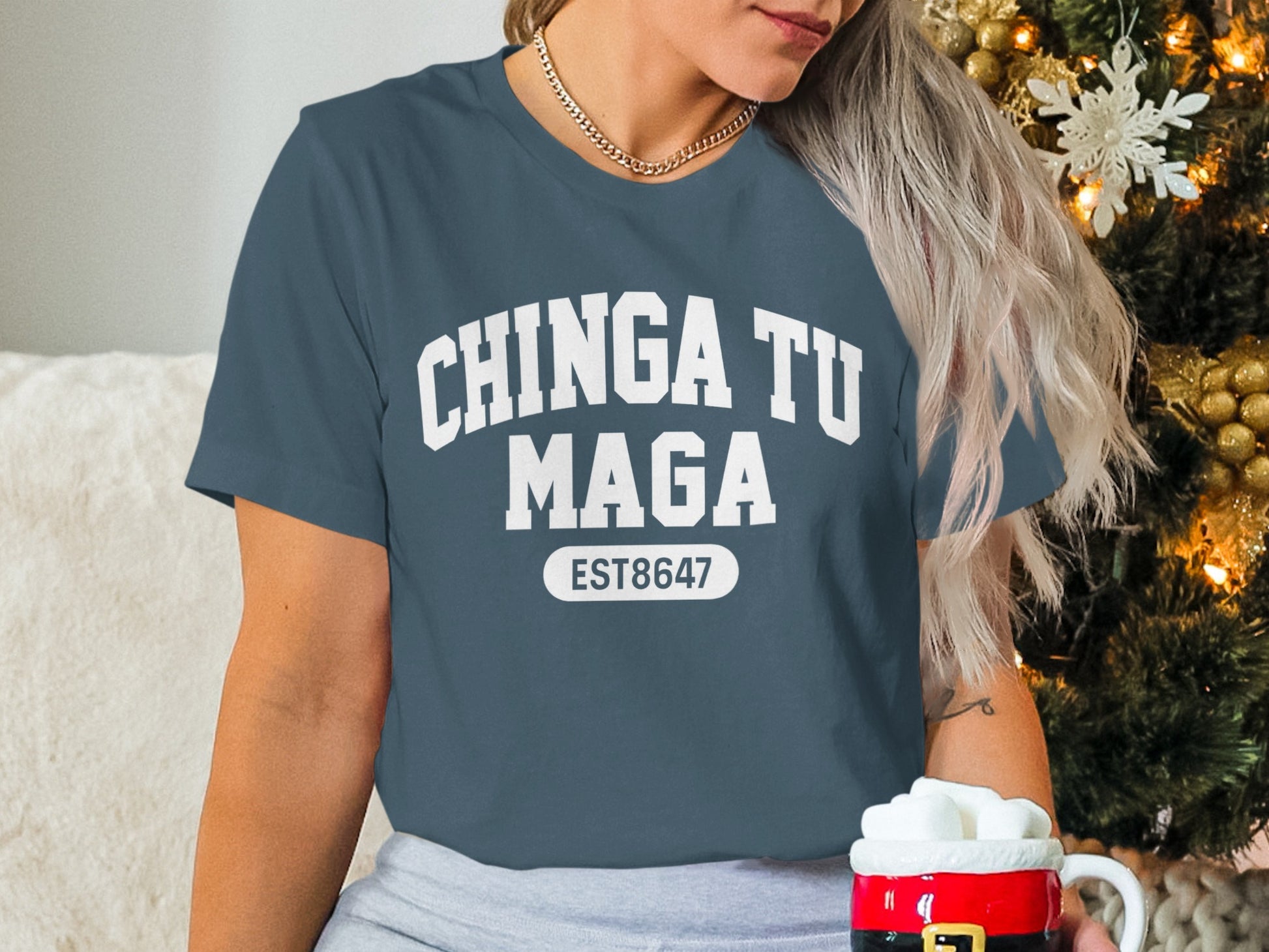 CHINGA TU MAGA EST8647 on Relaxed Fit Tee for Casual Wear