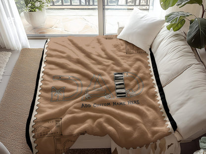 DAD Personalized Blanket Gift for Father's Day product
