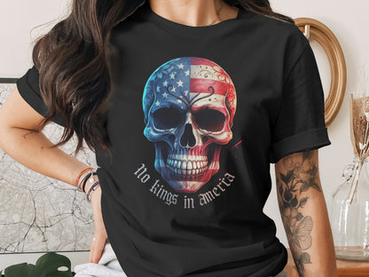 No Kings in America Skull Graphic T-shirt product type