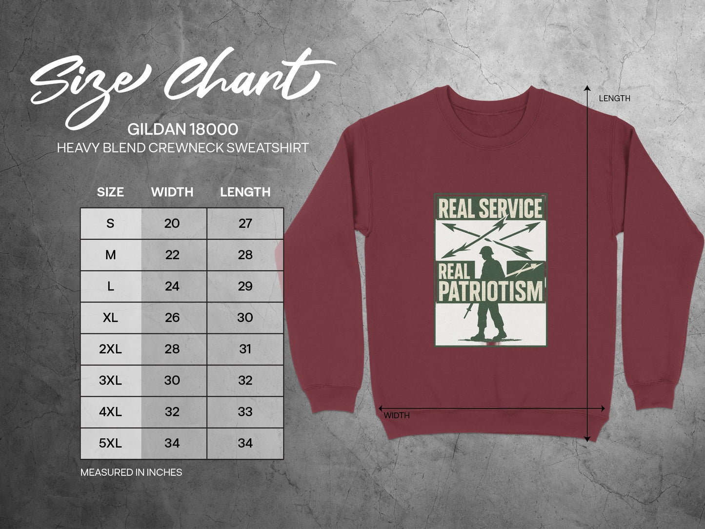 Real Service Real Patriotism Crewneck Sweatshirt product type