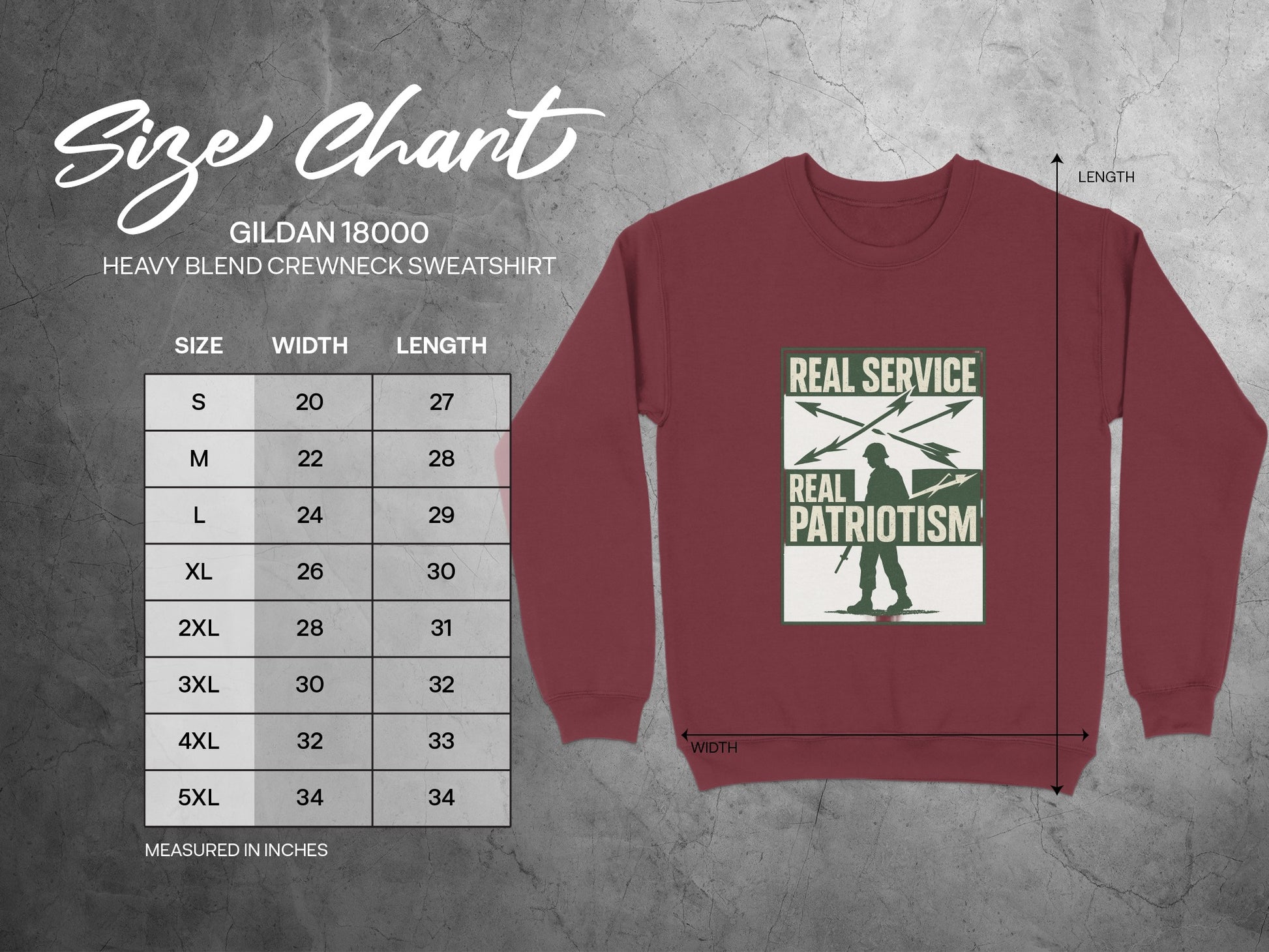 Real Service Real Patriotism Crewneck Sweatshirt product type