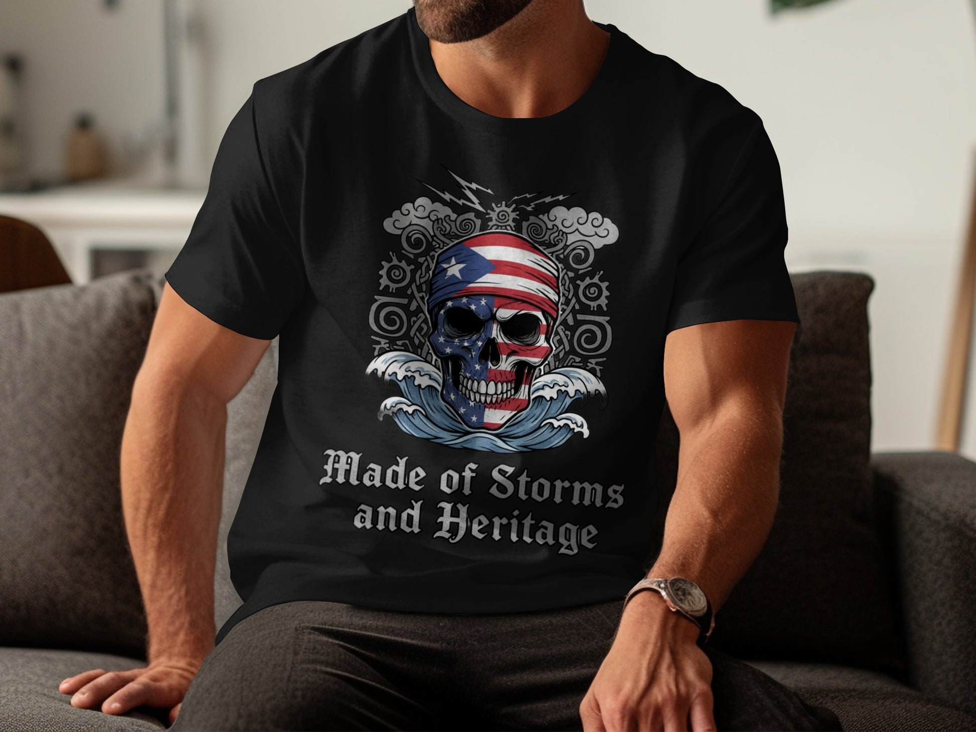 Made of Storms and Heritage Skull T-shirt