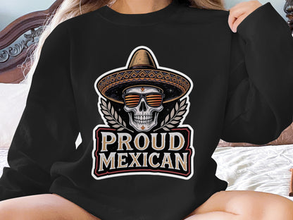 Proud Mexican Skull Graphic Long Sleeve product