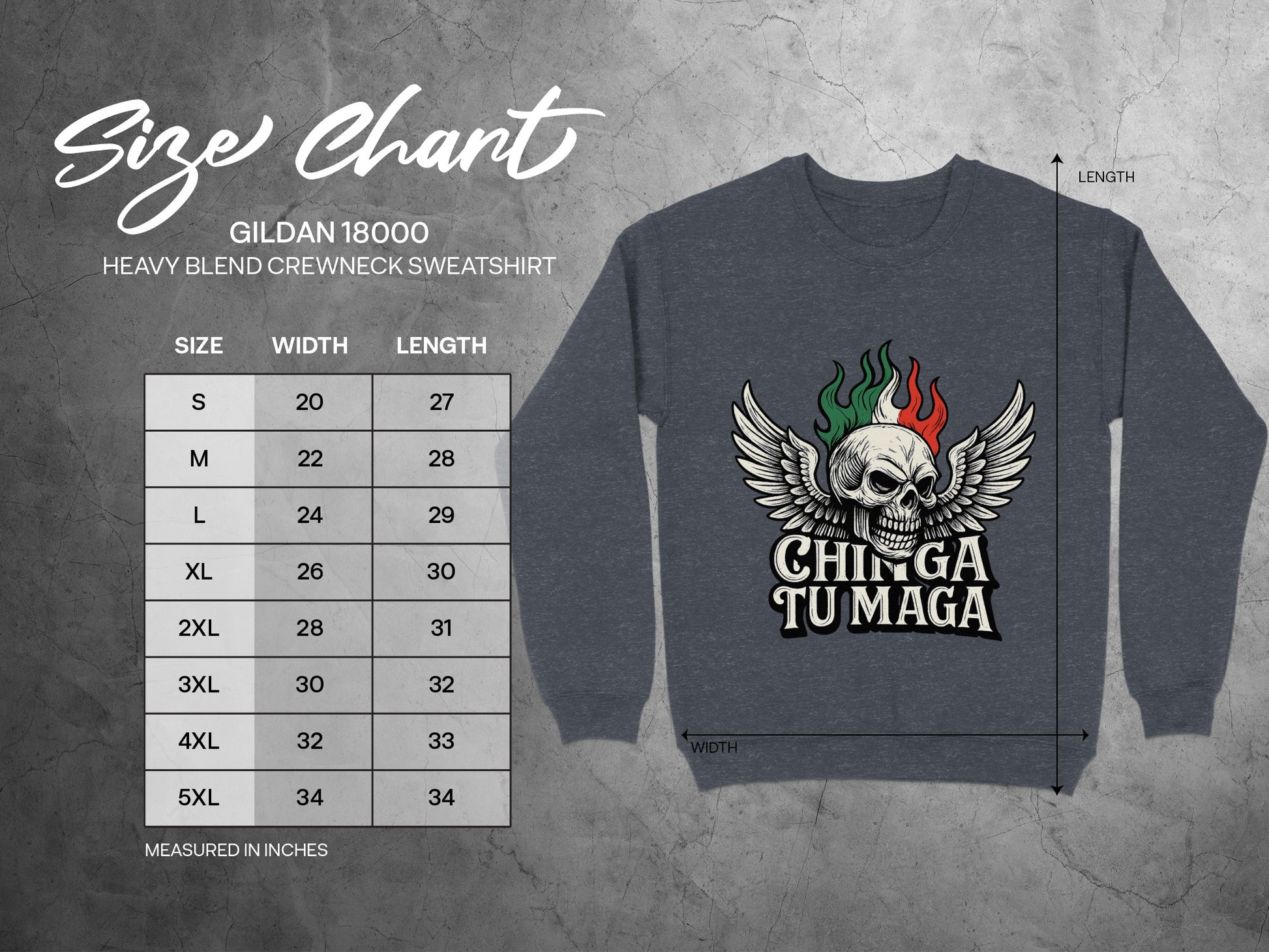 Skull with Wings and Green Red Flames Sweatshirt product